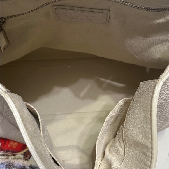 Gorgeous Orciani Italy Bag Hammered Leather - Picture 7 of 10